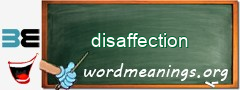 WordMeaning blackboard for disaffection